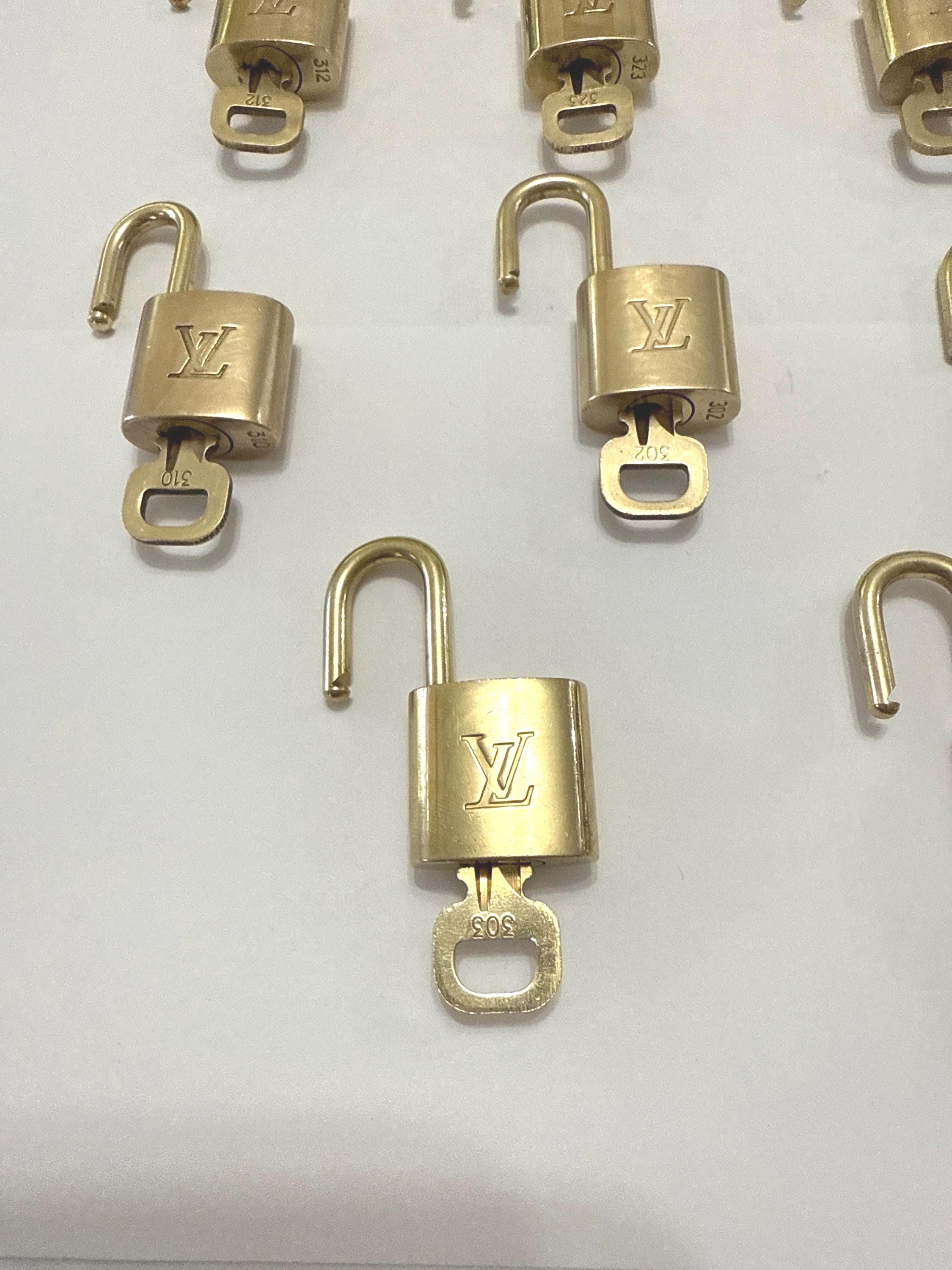 Louis Vuitton Lock and Key Set- Authentic Brass Padlock- Preowned