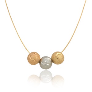 Necklace gold plated,minimalist jewelry,dainty,elegant jelwery,beaded necklace,chain and beads,necklace for women,women gift,