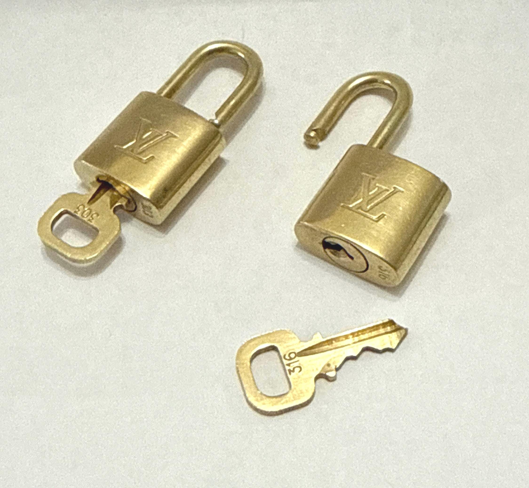 Louis Vuitton Lock and Key Set- Authentic Brass Padlock- Preowned
