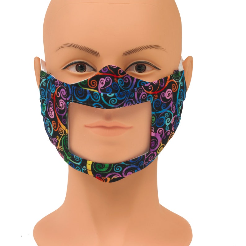 Clear Face Mask Lip Reading Face MaskWashable Reusable Face Etsy