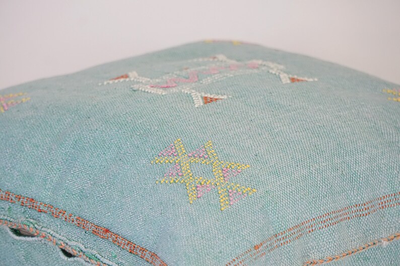Decorative pillow Moroccan silk pillow Unique Cactus Pillow Bohemian throw pillow Sabra pillow