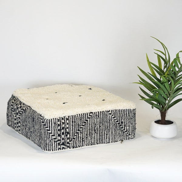 Beautiful Floor Pillows, Ottoman Pouf Seating,  Floor Cushions 24"X24"X8",  Large Beni Ouarain Floor Pillow - Insert Available