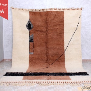CUSTOM Moroccan rug - Large wool rug - Beni Ourain Rug - Berber Rug - Area Rug 6x9 9x12 8x10 10x14 - Tribal Kilim Morrocan Rug - Boujaad Rug