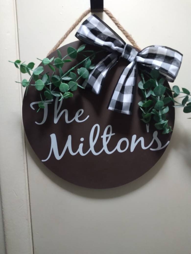 Personalized Door Hanger Etsy