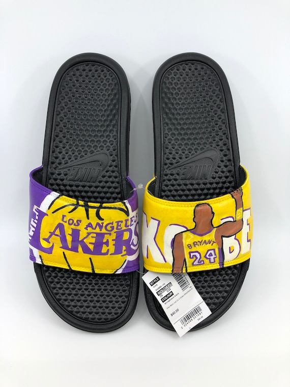 Nike Slides Custom Lakers Kobe Bryant Etsy