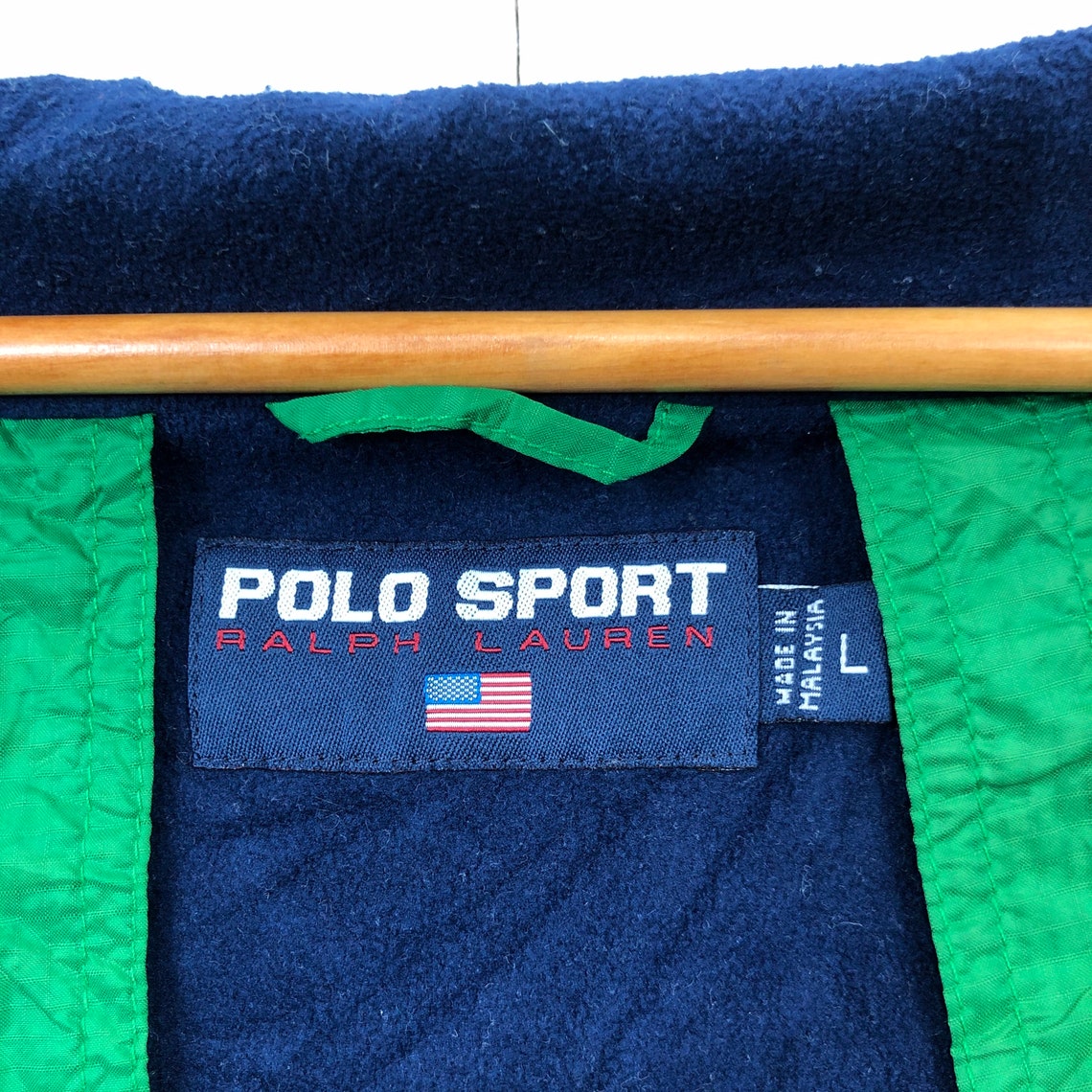 Vtg 90 POLO SPORT Ralph Lauren Green Windbreaker Hoodie - Etsy