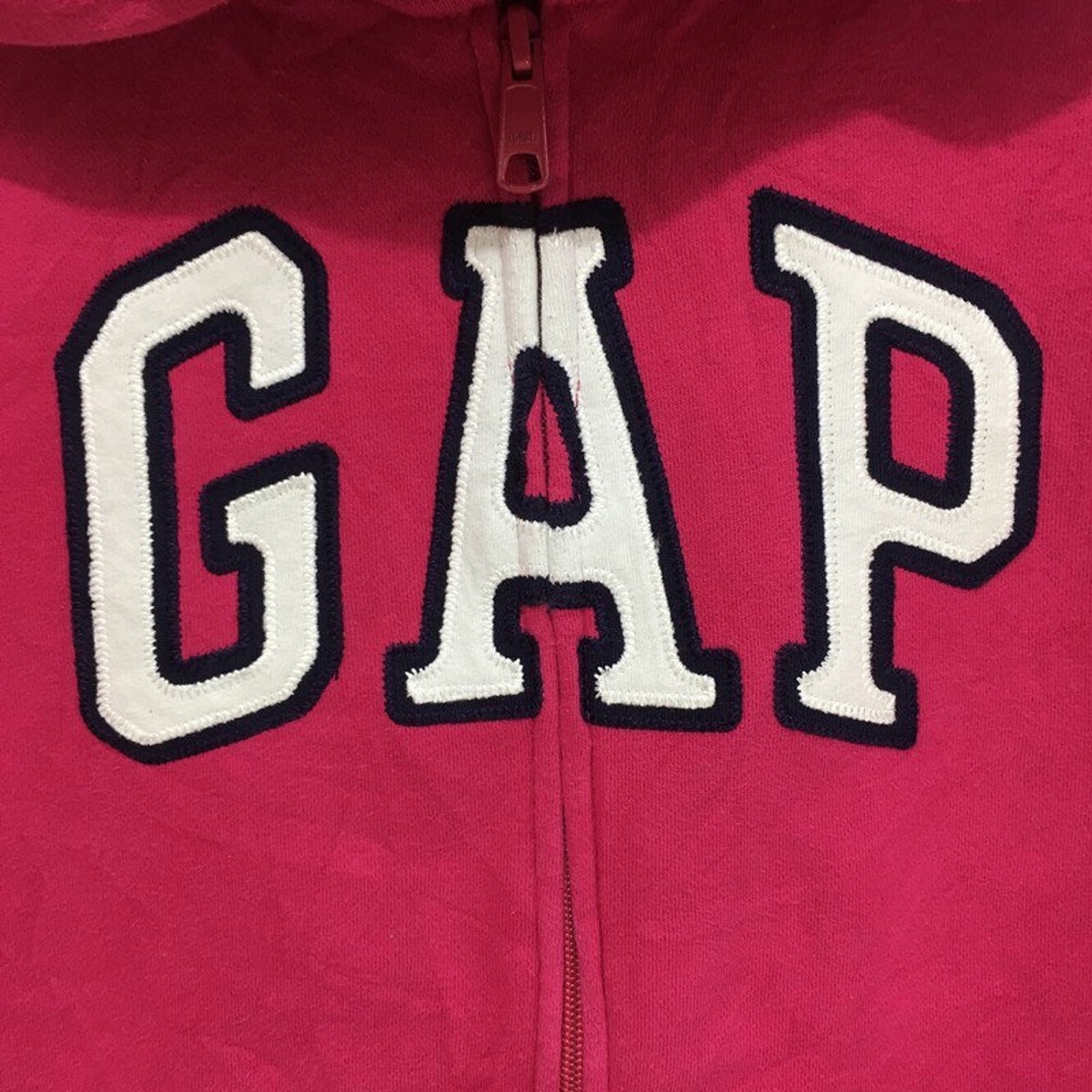 Vintage Pink GAP USA Hoodie Zip Up Sweater Big Logo Hooded | Etsy