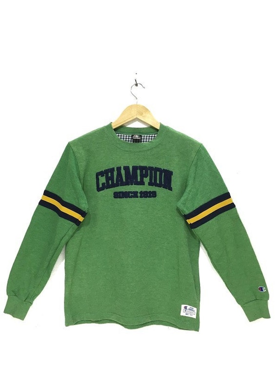 Vtg CHAMPION PRODUCTS Green Athletic Ringer Sweats