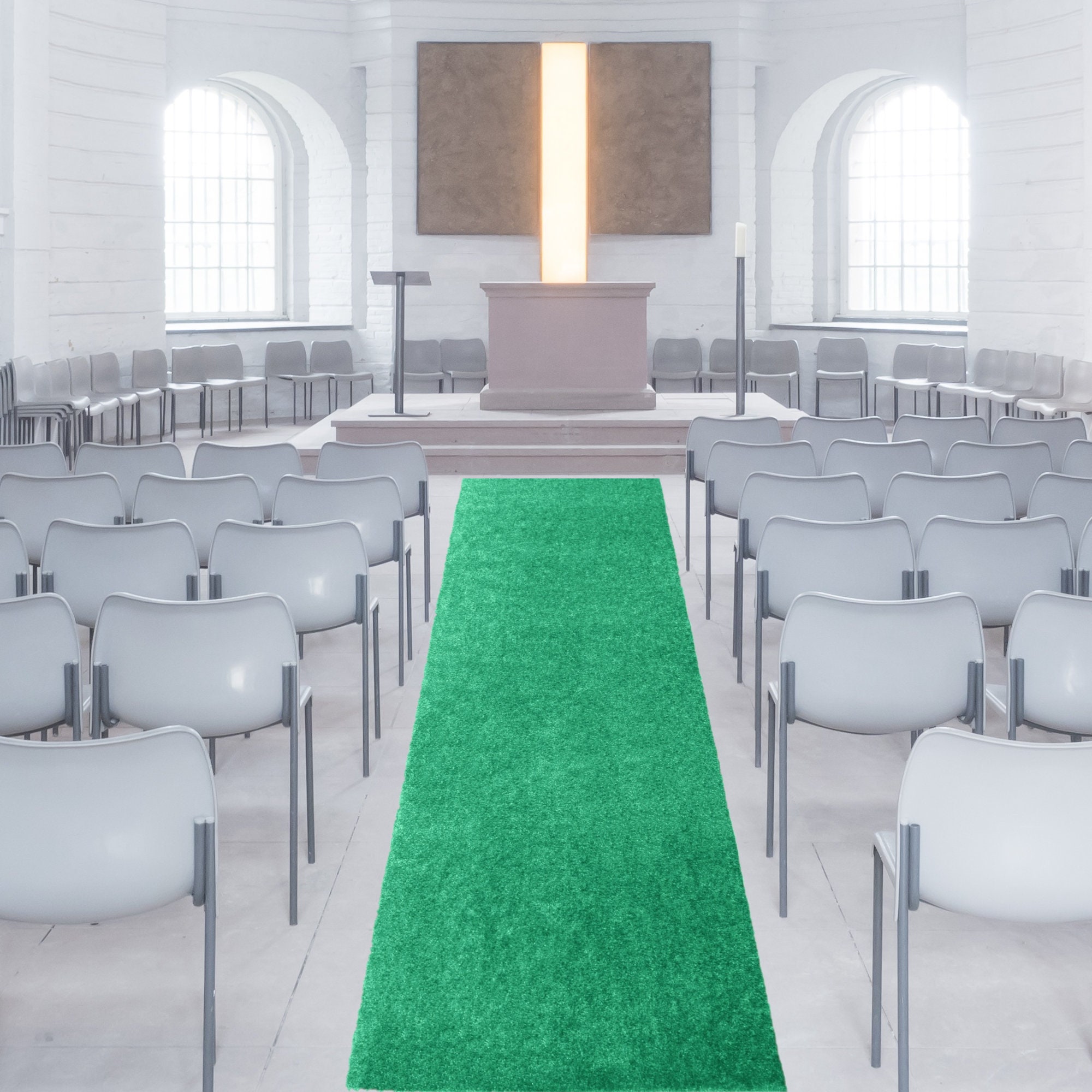 Custom Cut Green Carpet Runner, Green Home Area Rug, Wedding Aisle