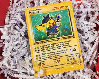 Pikachu-Abschlusskarte, Pikachu-Abschlussgeschenk, Pokemon-Abschlusskarte, Klasse von 2024, Klasse von 2023, Pokemon-Geschenk, Geschenk für ihn,