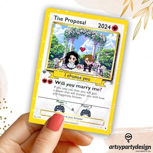 Custom Pokemon Anniversary Card, Custom Pokemon Proposal Card, Pokemon Proposal Card, Pokemon Anniversary, Pokemon Wedding Card, Gifts