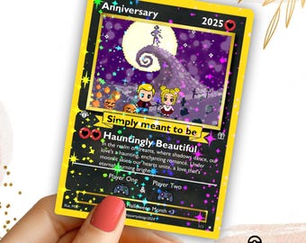 Aangepaste jubileumkaart, aangepaste PokeCard, Valentijnsdagcadeau, voorstelkaart, jubileum, trouwkaart, TCG, aangepaste ruilkaart,