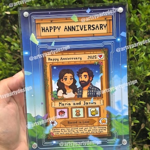 Custom Stardew Valley Card,  Gift for Gamers, Personalized Couples Gifts, Anniversary, Birthday Gamer gift, Stardew Valley inspired
