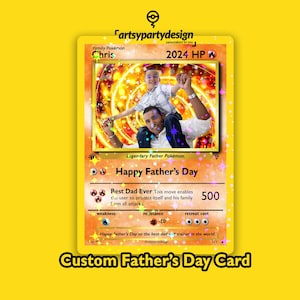 Aangepaste ruilkaart, Vaderdagkaart, Vaderdagcadeau, Vaderdag, aangepaste ruilkaart, Poke-cadeau, Vaderdag anime-cadeau, cadeau gamer