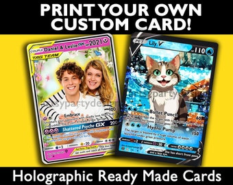 Print your own TCG Artwork Card, Holographic Cards, Multiple Patterns