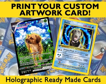 Custom Pokemon Card, Print Your Own Card, Holographic Custom Cards, Proxy Card Print, MTG Print Cards, Print Trading Cards, Print Pokemon