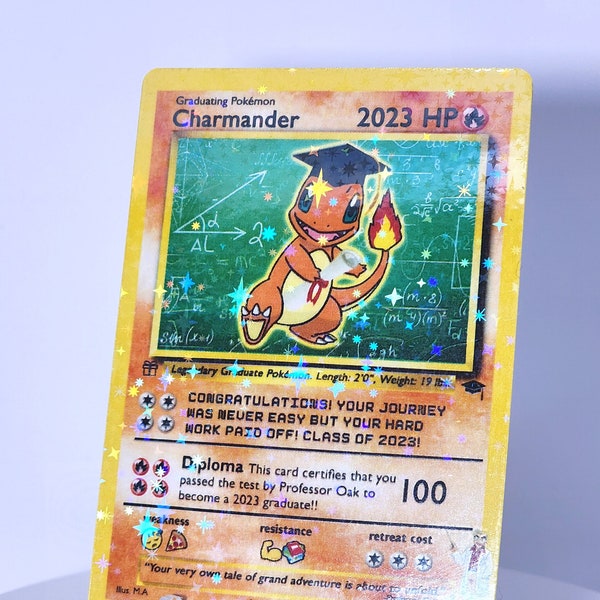 Charmader Graduation Card, Pikachu Graduation Card, Pokemon Graduation Card, Class of 2024, Class of 2023 , Pokemon Gift, Gift for him