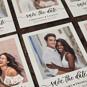 Benutzerdefinierter Fotodruck Speichern Sie die Datumsfotokarten Personalisiertes Geschenk für Ihn Freunde Feiertage Hochzeiten Jahrestag Individuelles Drucken polariod
