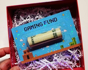 Gaming Money Card gift, Cash Holder, Money Gift Card, Video Game Money Card, Gamer Fund, Birthday Present for Gamers, Cash Card, Custom Card