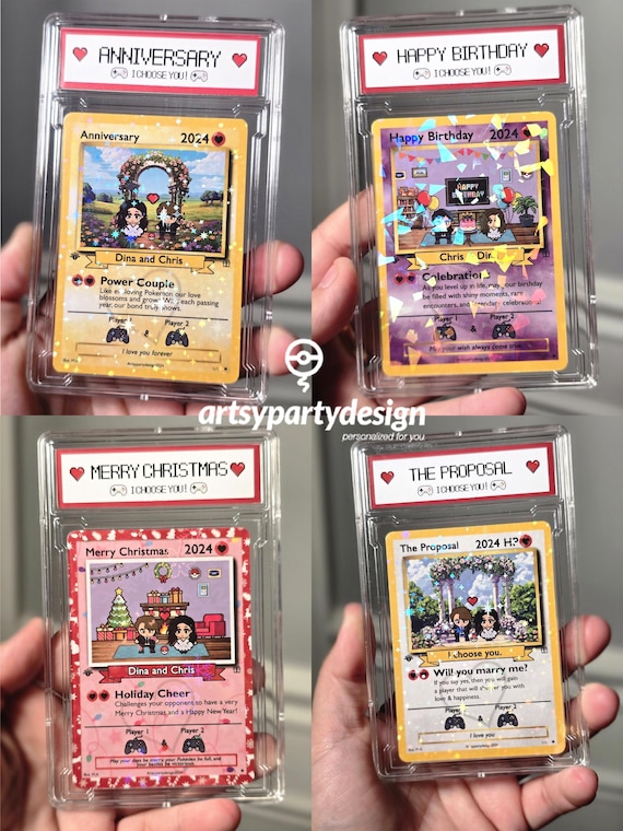 Custom Anniversary Card, Custom Pokecard, Custom Trading Card, Proposal Card,  Anniversary, Wedding Card, TCG, Custom Valentine Card - Etsy