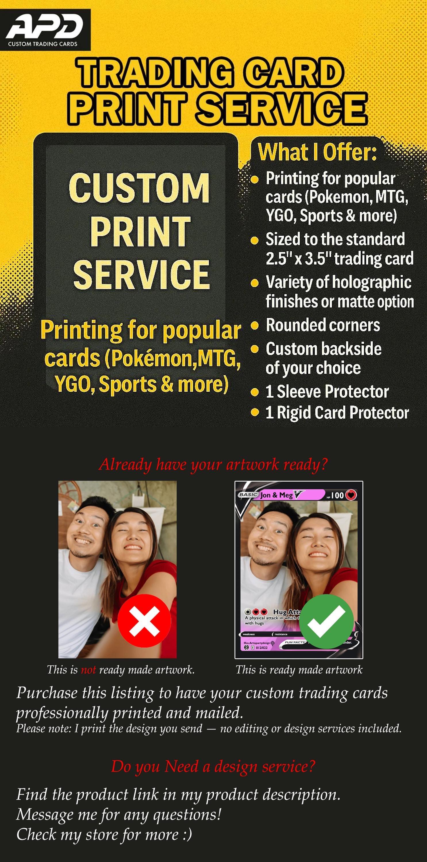 Custom Pokemon Card, Print Your Own Card, Holographic Custom Cards, Proxy  Card Print, MTG Print Cards, Print Trading Cards, Print Pokemon - Etsy