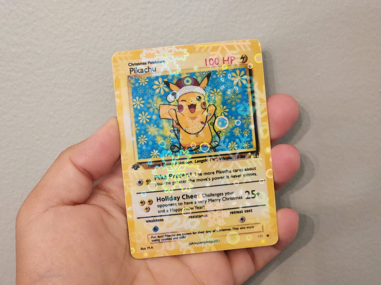 Pikachu Christmas Card Pokemon Christmas Card Pokemon - Etsy