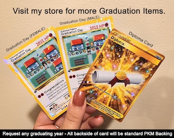 Pokemon Graduation Card, Graduation Card, Pokemon Graduation Gift