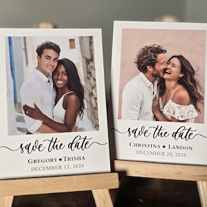 Benutzerdefinierter Fotodruck Speichern Sie die Datumsfotokarten Personalisiertes Geschenk für Ihn Freunde Feiertage Hochzeiten Jahrestag Individuelles Drucken polariod