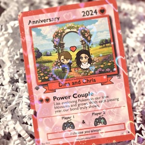 Carta anniversario personalizzata, carta Pokemon personalizzata, carta collezionabile personalizzata, carta proposta Pokemon, anniversario Pokemon, carta matrimonio Pokemon, TCG