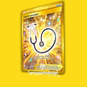 Carte Pokémon nouveau docteur, carte Pokémon félicitations, carte docteur nouveau travail, carte docteur remise des diplômes, carte Pokémon nouvelle infirmière, Pokémon infirmière