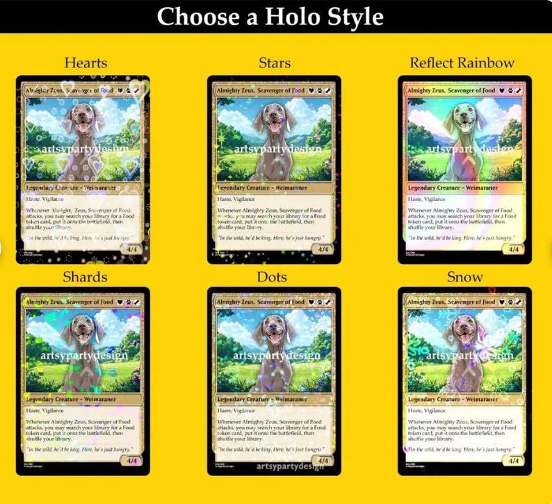 Custom Pokemon Card, Print Your Own Card, Holographic Custom Cards, Proxy Card Print, MTG Print Cards, Print Trading Cards, Print Pokemon image 3