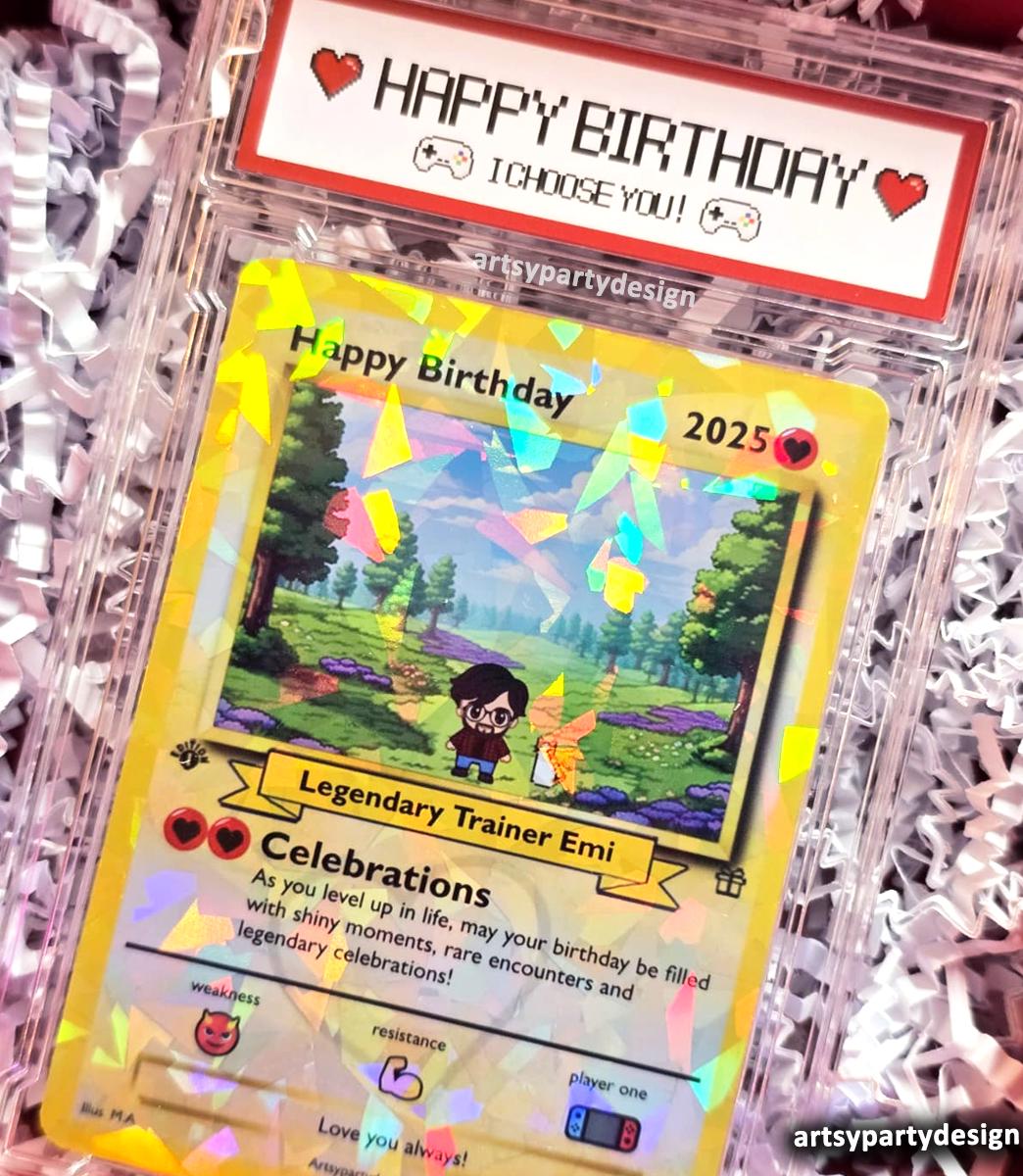 Benutzerdefinierte Eevee Pokemon Geburtstagskarte Für