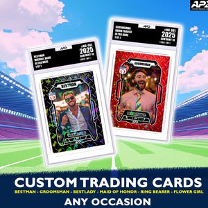 Carta da gioco per lo sposo, carta da reclutamento per lo sposo, regalo per lo sposo, regalo per il testimone di nozze, regalo per il testimone di nozze, carta sportiva personalizzata, damigella d'onore