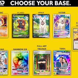 Custom Trainer Card, Custom Trading Card , Custom Illustration Card, Poke Illustration, Artist rendition, Cartoon art, Anime Gift image 2