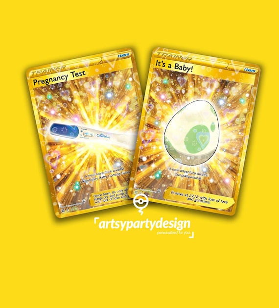 pokemon engagement card Custom Pokemon Inspired Jumbo Trading Card Poster of Your Car