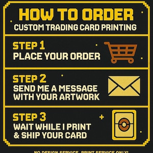 Custom Pokemon Card, Print Your Own Card, Holographic Custom Cards, Proxy Card Print, MTG Print Cards, Print Trading Cards, Print Pokemon image 4