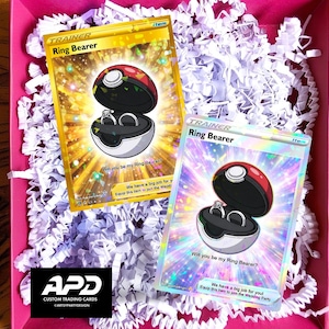 Tarjeta Pokémon para padrinos de boda, tarjeta Pokémon para padrinos de boda, tarjeta Pokémon personalizada, tarjeta "Te elijo" para padrinos de boda, regalo Pokémon para bodas, oficiante imagen 4