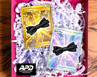 Groomsman Pokemon Card,  Best Man Pokemon Card, Custom Pokemon Card, Groomsman I choose you card, Pokemon Wedding Party Gift, Officiant