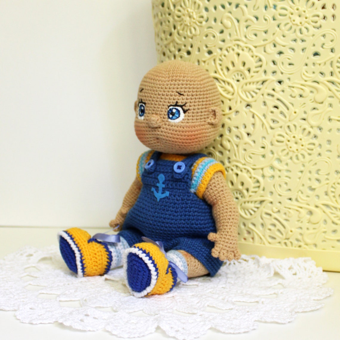 Doll boy pattern crochet Doll boy baby removable clothes Etsy