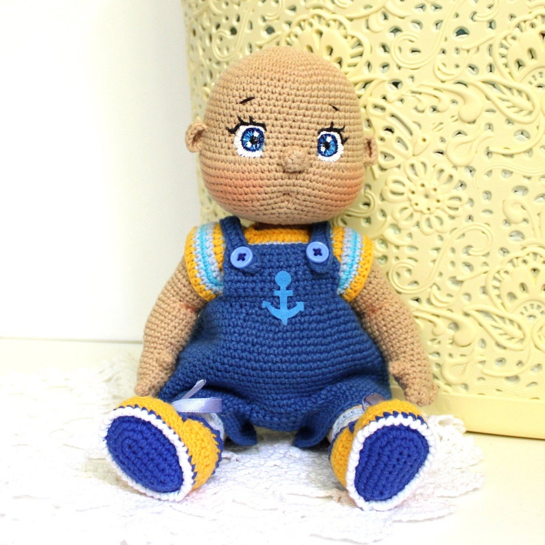 Doll boy pattern crochet Doll boy baby removable clothes Etsy