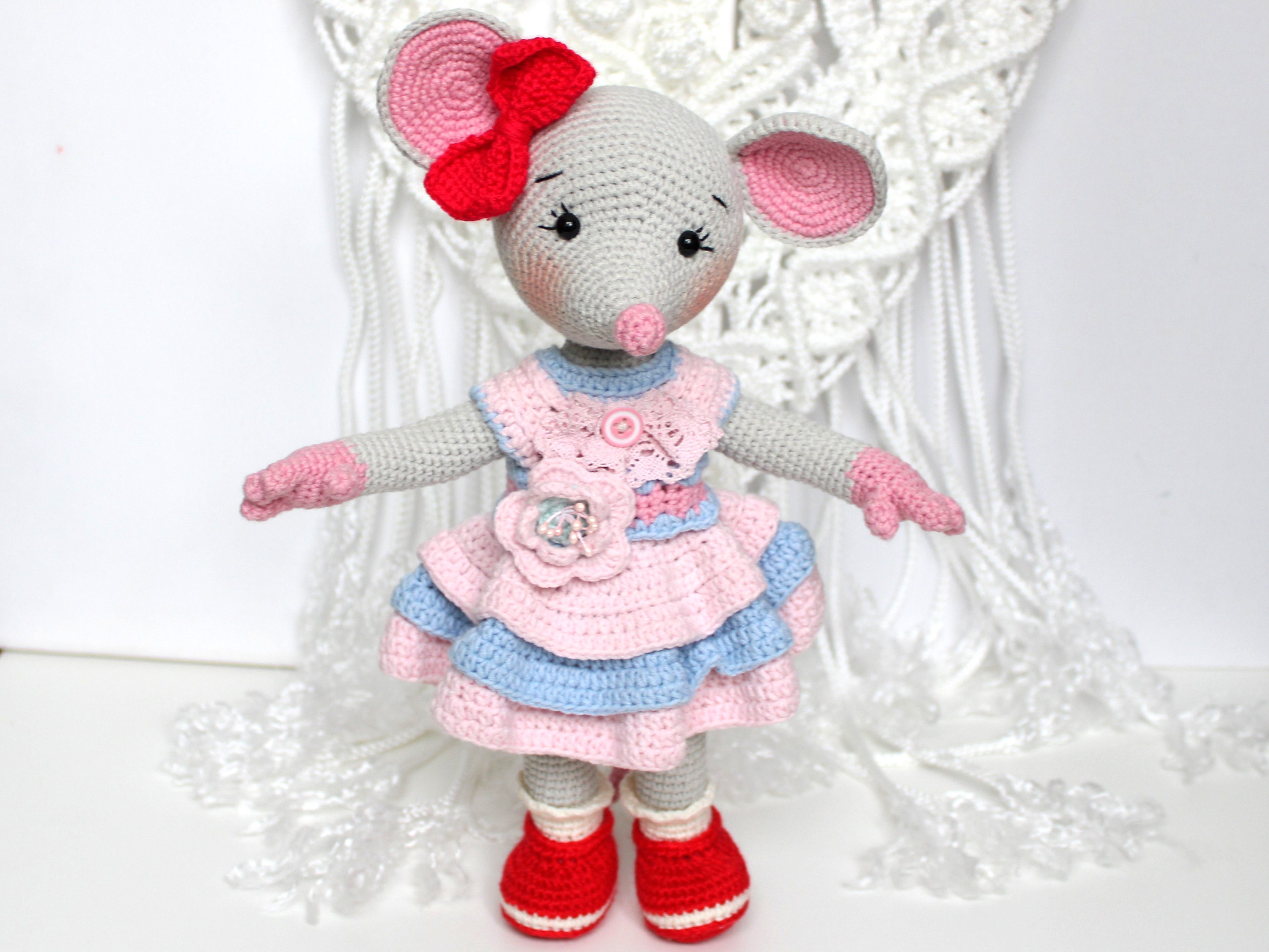 Mouse toy for kids Doll mouse for girl Amigurumi stuffed Etsy
