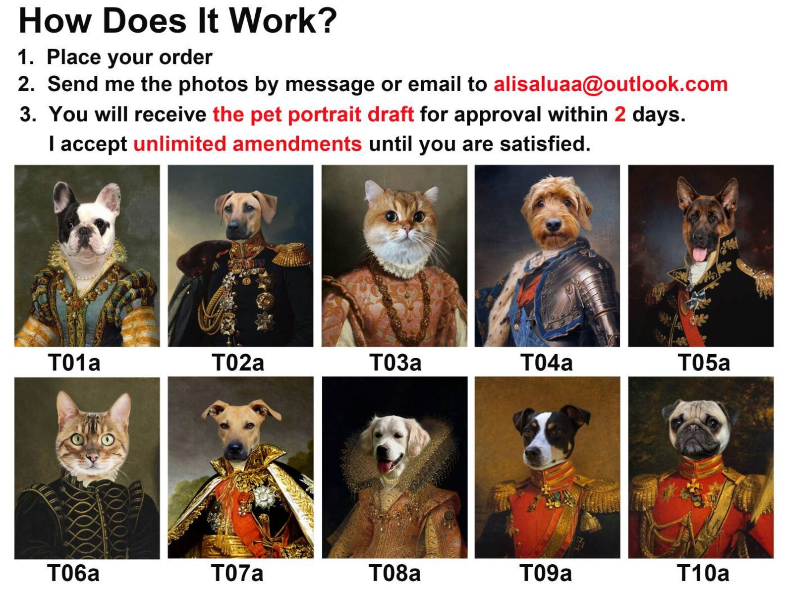 Custom pet portrait Royal pet portrait Custom queen regal Etsy