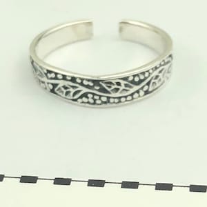 Bague d'orteil en forme de feuille anneau d'orteil en argent sterling anneau d'orteil réglable image 1