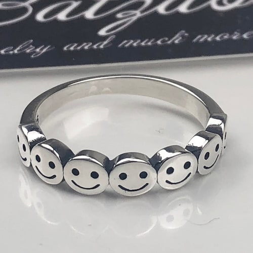 Smiley Rings Smile Face Ing 925 Steling Silve Ing Open Ing