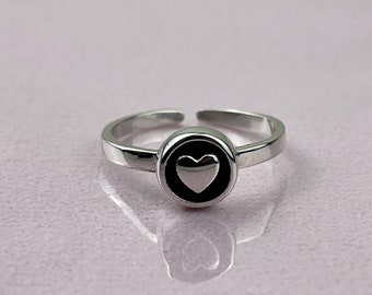 Heart Toe Ring • 925 Sterling Silver Toe Ring • Adjustable Toe Ring • Solid Toe Ring • Little Finger Ring • Pinky Ring