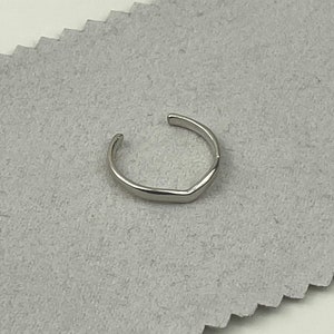 V Toe Ring Sterling Silver Toe Ring Adjustable Toe Ring image 2