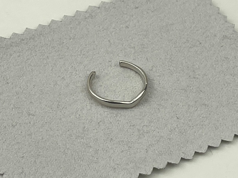 V Toe Ring Sterling Silver Toe Ring Adjustable Toe Ring image 2