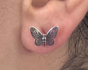 Butterfly Stud Earrings • 925 sterling silver earrings • cute stud earrings • gift for girls • gift for daughter • gift for mom