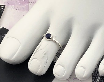 Synthetic Sodalite Toe Ring • Sterling Silver Toe Ring