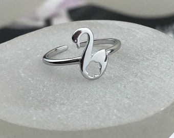 Sterling Silver Toe Ring - Swan